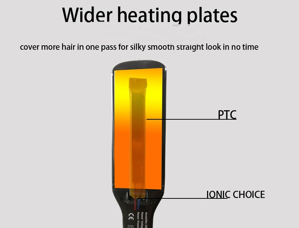 Profesyonel Geniş Plakalar Saç Düzleştirici Curler Seramik Düzleştirici Keratin Düzleştirme