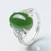 Green Agate Ring Simple Retro - Minihomy