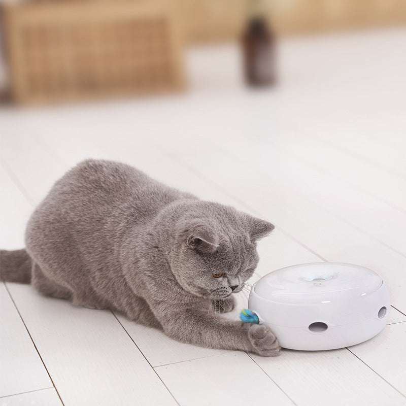 Electric cat toy smart funny cat stick donut automatic turntable - Minihomy