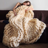 Nordic Thick Wool Hand-woven Blanket - Minihomy