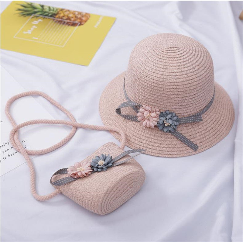 Children's Summer Hat And Sunshade Bag Set - Minihomy