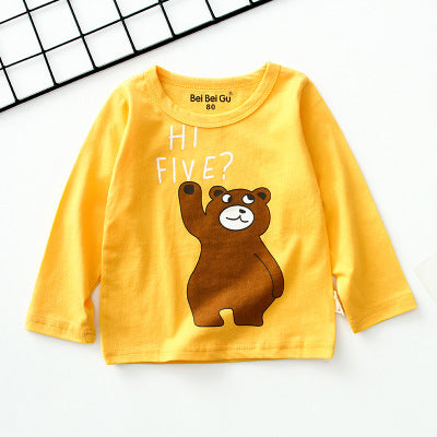 Cartoon children's long sleeve t-shirt bottoming shirt - Minihomy