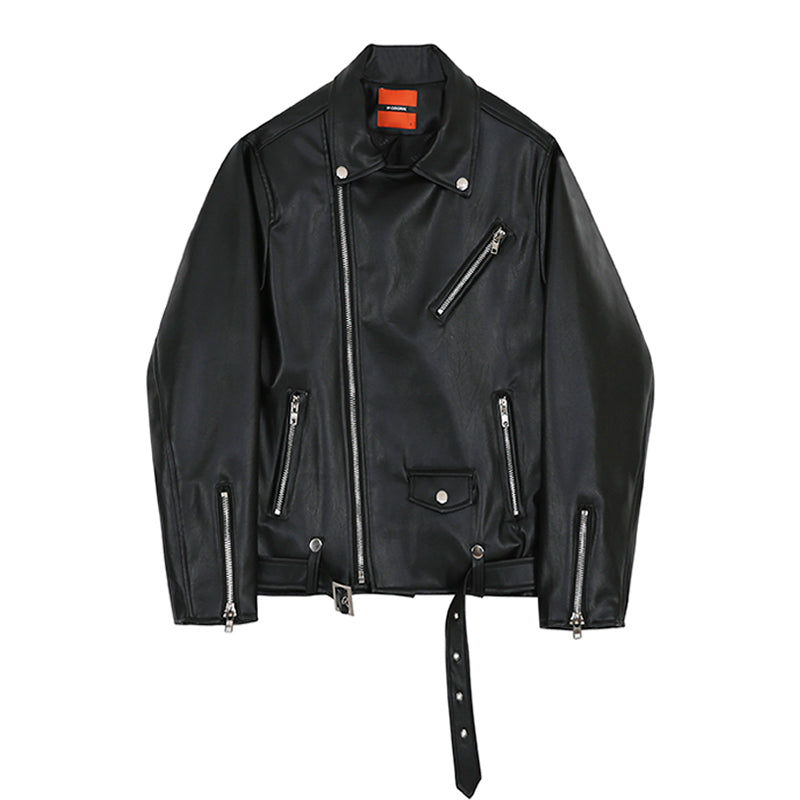 Men's Korean Style Trendy Slim-fit Motorcycle Jacket - Minihomy