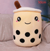 Cute Fruit Drink Plush Stuffed Soft Strawberry Milk Boba Tea Plush - Minihomy