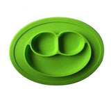 Children's meal pad with silicone smiling face plate - Minihomy