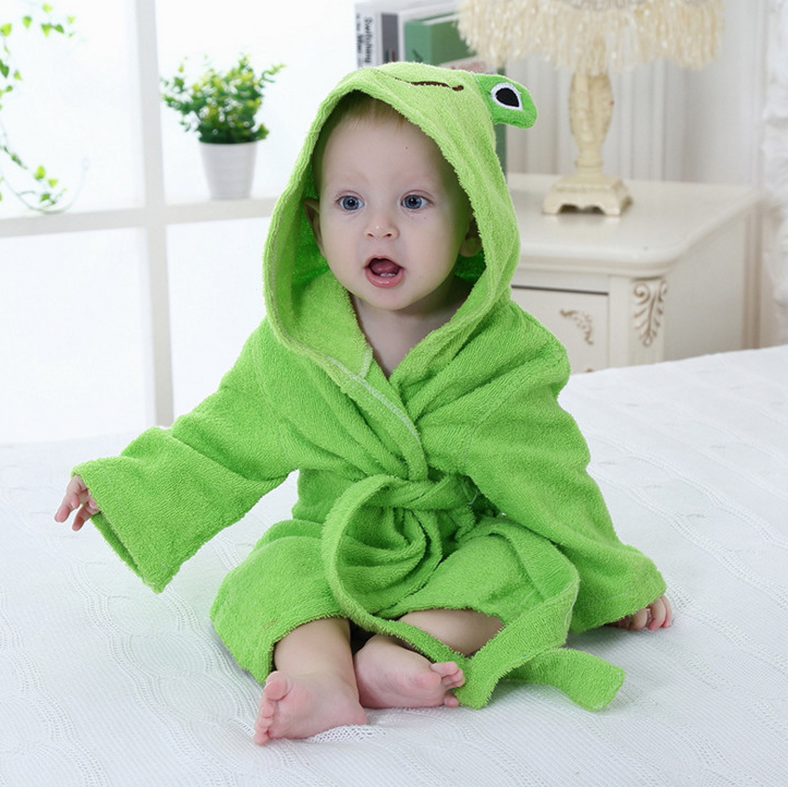 Cartoon Cute Animal Modeling Baby Bath Towels Baby Bathrobes Cotton Children's Bathrobes Baby Hooded - Minihomy