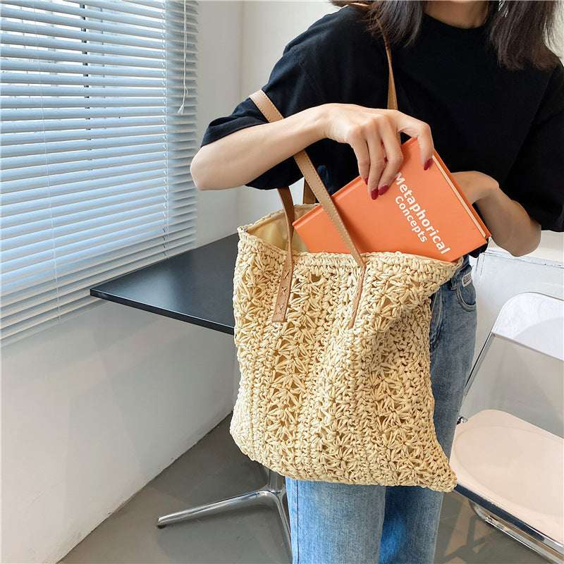 Forest Woven Large Capacity Tote Bag - Minihomy