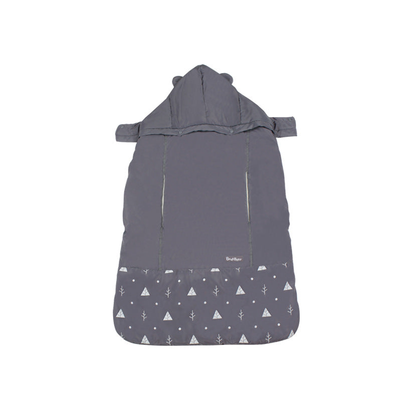 Baby out of the windproof cloak straps are thickened to keep warm sleeping bag - Minihomy