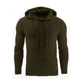 Men's Jacquard Sweater Long-sleeved Hoodie Warm Color Hooded Sweatshirt - Minihomy