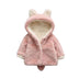 Cute Cat Ears Plush Baby Jacket - Princess Girls Coat - Minihomy