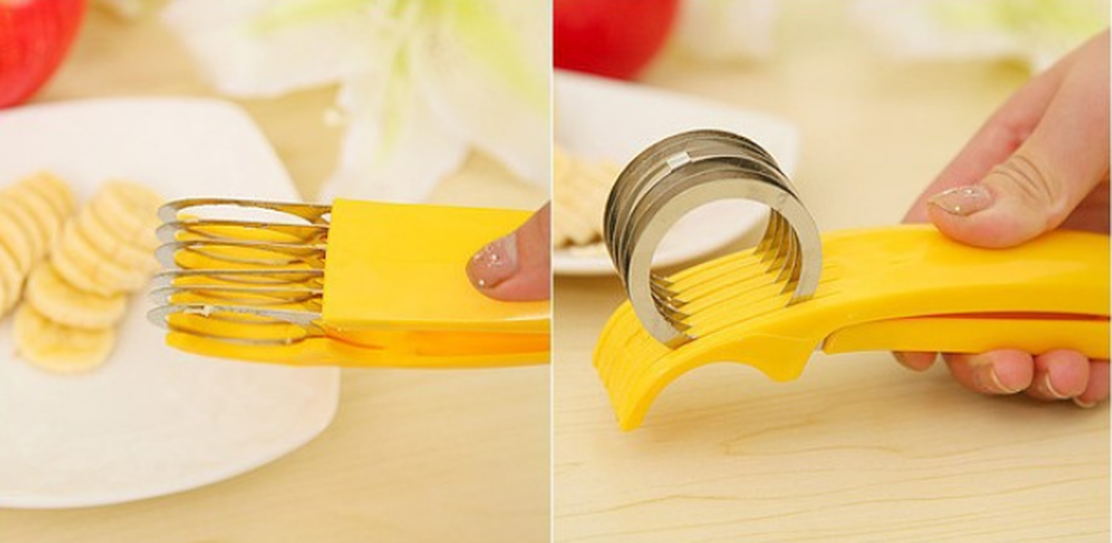 Kitchenware Banana Slicer Stainless Steel Cut Ham Sausage Cutter - Minihomy