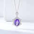 Natural Amethyst Necklace Women's 925 Silver - Minihomy