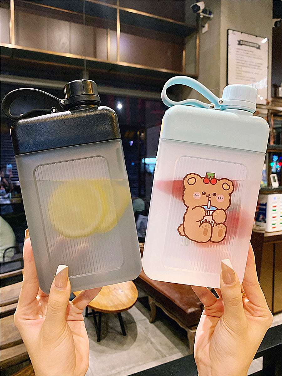 Korean Version Of Simple And Square Frosted Plastic Cup - Minihomy