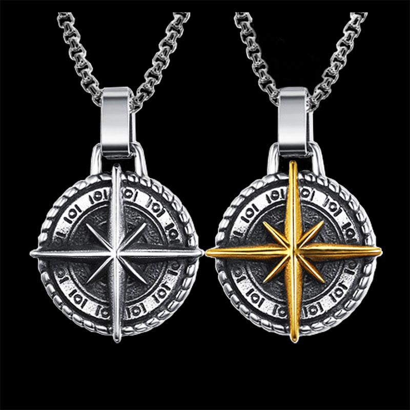 Men's Sailor Cross Alloy Pendant Necklace - Personality Jewelry - Minihomy