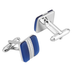 Metal Inlaid Blue Opal French Cufflinks Suit Business Simple - Minihomy