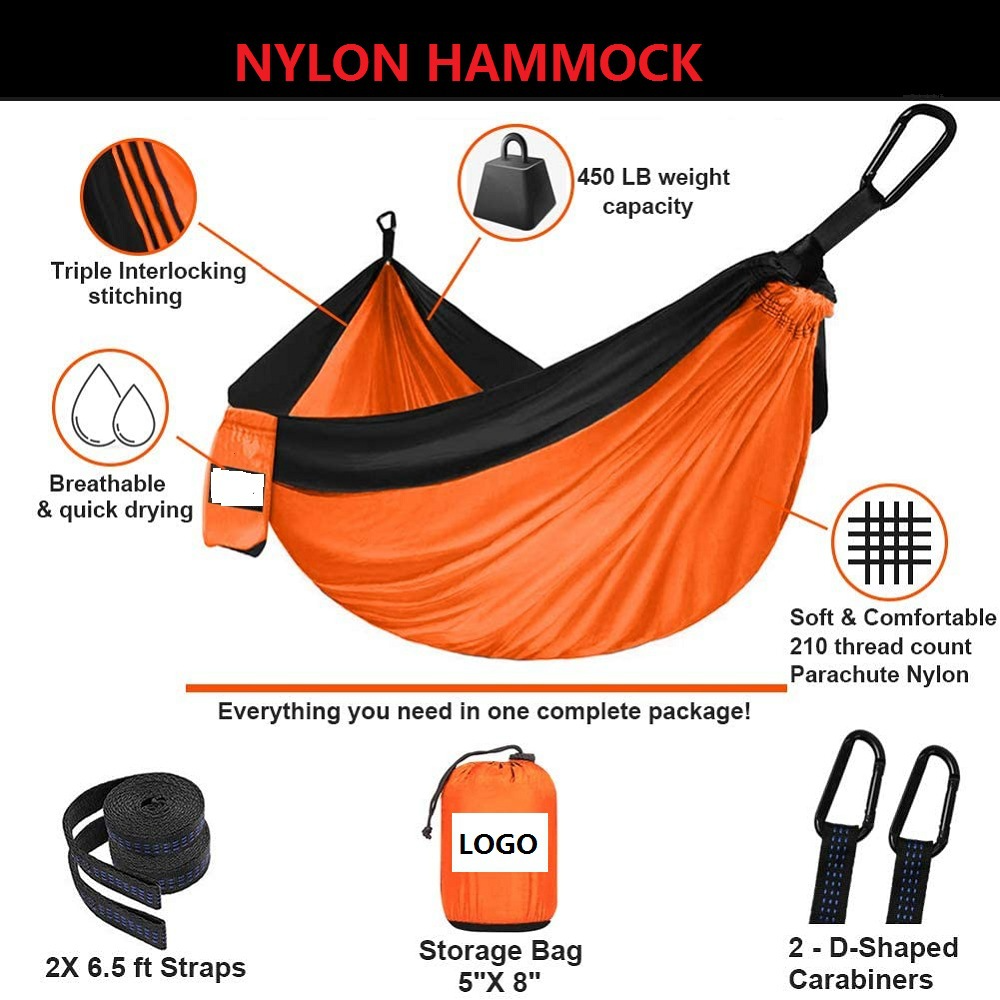 High Load-Bearing Single Double Nylon Hammock - Minihomy