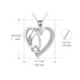 Penguin Necklace Sterling Silver Cubic Zirconia Heart Shape Penguin Gifts for Women Girls - Minihomy