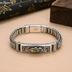 Pure Silver Money  Bracelet Retro Tai Silver Popular Men