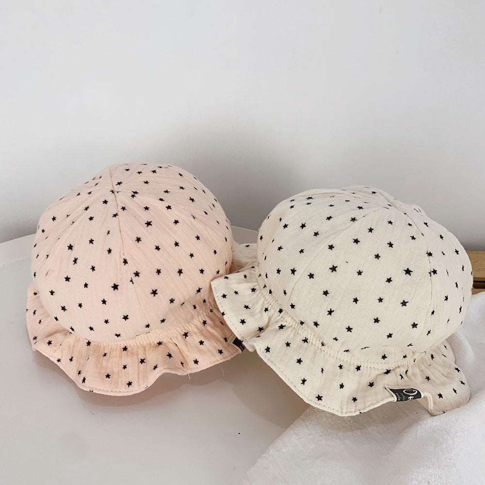 Baby Fisherman Double Polka Dot Baby Sun Hat - Minihomy