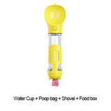 Portable Cat Dog Water Bottle Food Feeder Drinker Poop Dispenser - Minihomy