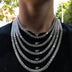 Hip Hop Necklace Men Tennis Chain Zircon Necklace - Minihomy