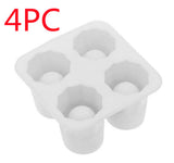 Silicone Ice Maker Mould Bar Party Drink Ice Tray Cool Shape Ice Cube Freeze Mold 4-Cup Ice Mold Cup