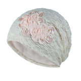 Casual Thin Lace Flower Pullover Hat - Minihomy