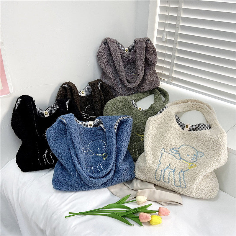 Lamb Bags Winter Shoulder Bag For Women - Minihomy