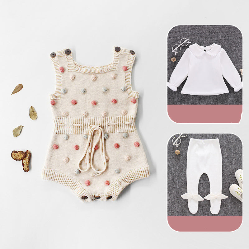 Newborn Knitted Clothes Spring Autumn Toddler Baby Girl Rompers - Minihomy