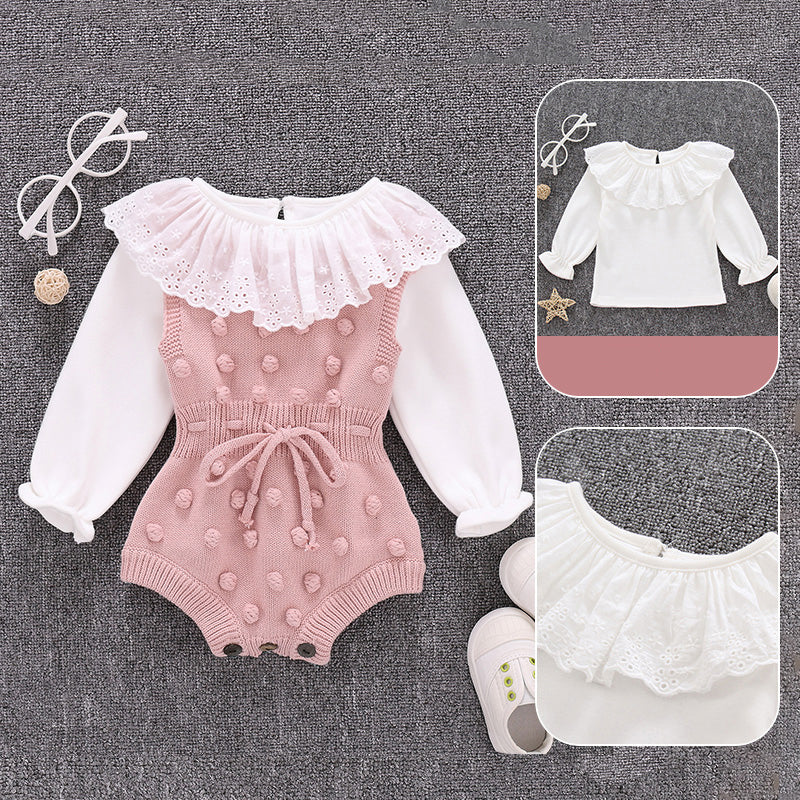 Newborn Knitted Clothes Spring Autumn Toddler Baby Girl Rompers - Minihomy