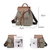 Houndstooth Backpack Women High Capacity Travel Bags Girls - Minihomy