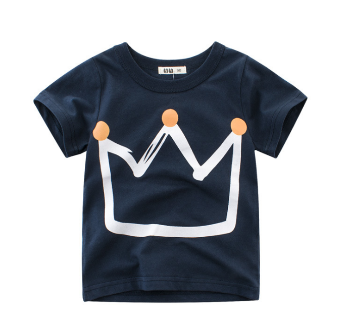 Children's Boys Cotton T-shirt Men's Treasure In Children's Short Sleeves - Minihomy