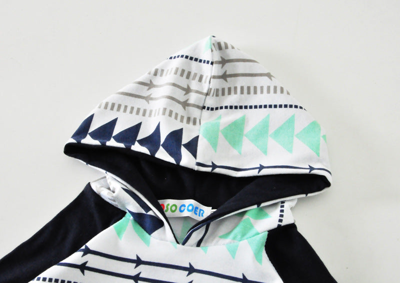 Pajamas Hooded Triangle Arrow Newborn Harness - Minihomy