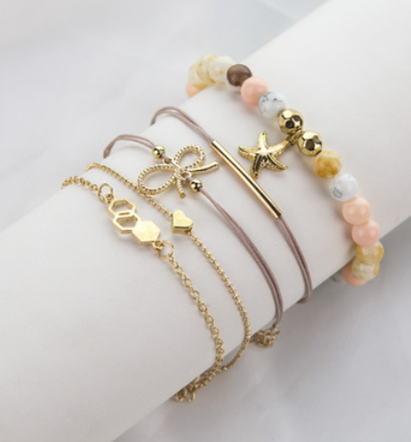 Bracelets & Bangles Set Vintage Bead Boho Charm Bracelet For Women - Minihomy