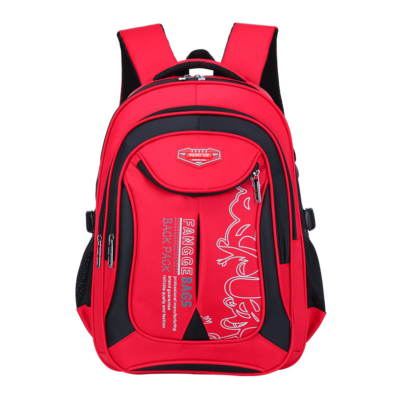 Schoolbag LOGO custom male 1-3-5 grade leisure double shoulder 6-12 year old boy girl child Backpack