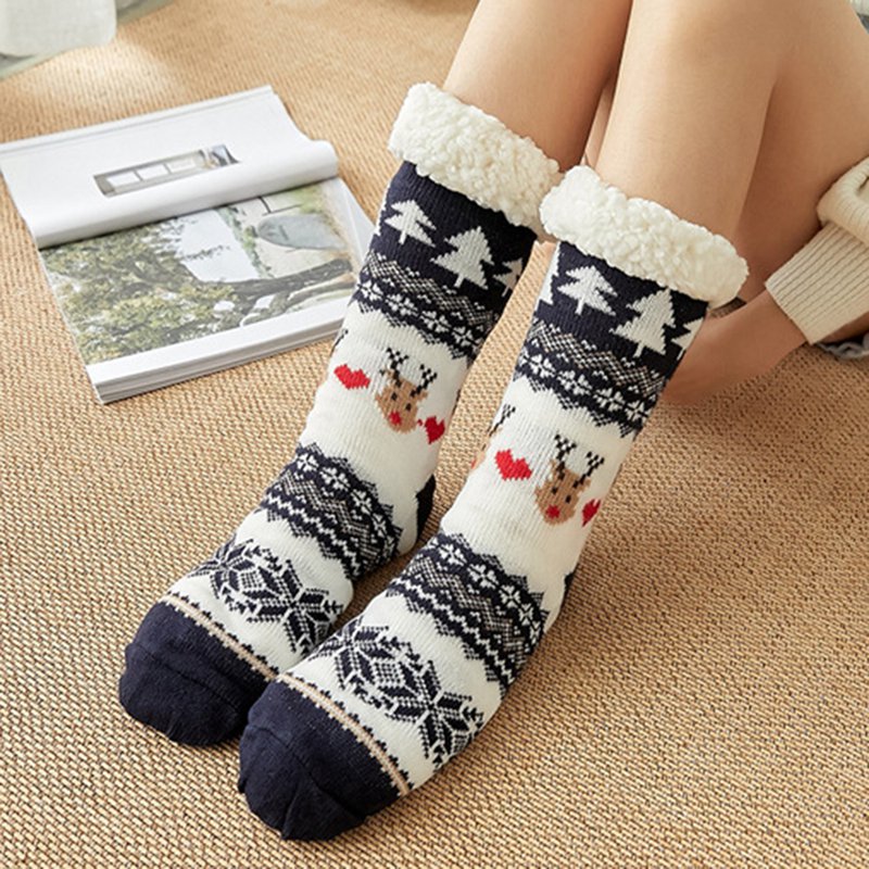 Christmas socks female autumn and winter tube floor socks - Minihomy