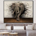 Creative Home Decor Elephant Canvas Painting - Minihomy