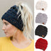 Knitted Ponytail Wool Hat for women - Minihomy