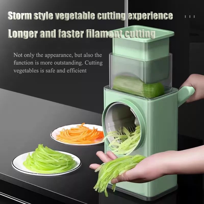 Multifunctional Drum Vegetable Slicer Spiralizer Cutter Salad Maker Kitchen Tool - Minihomy