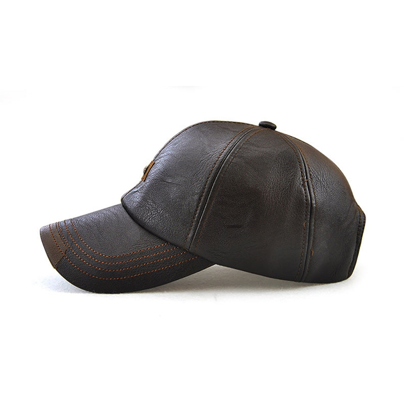 Men's leather baseball cap - Minihomy