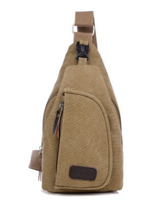 Men's chest, Sports Leisure Canvas slanting bag, Korean version, single shoulder bag, men's backpack, men's bag. - Minihomy