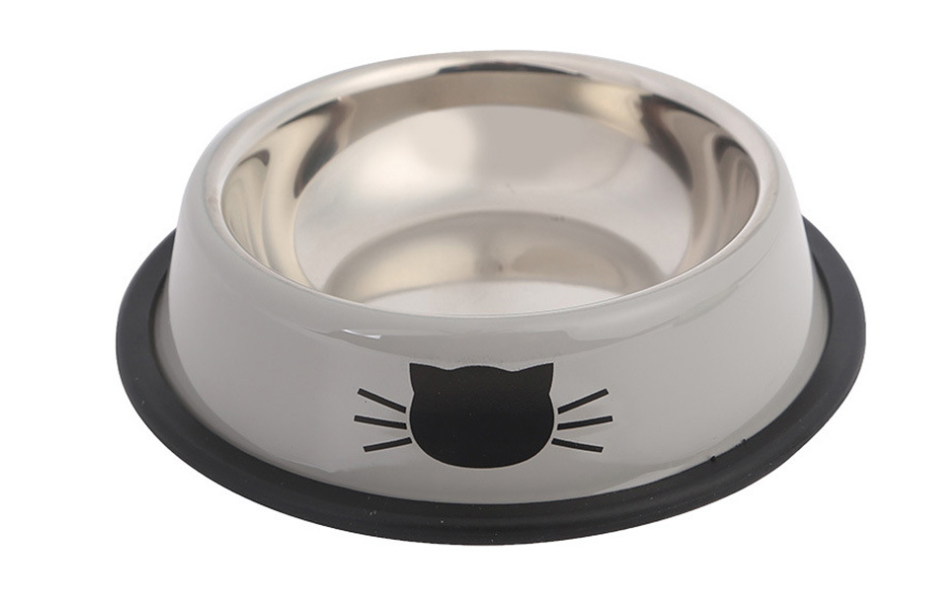 Color stainless steel pet cat bowl - Minihomy