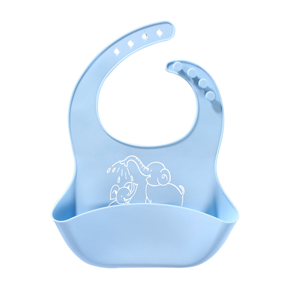 Baby food Bib baby meal silicone saliva bag - Minihomy