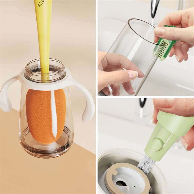 Kitchen 3 In 1 Multifunctional Cleaning Cup Washer Brush - Minihomy