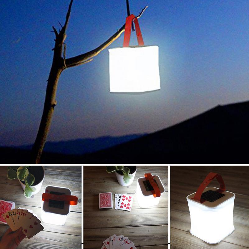 LED Lantern Solar Collapsible Camp Flashlight Torch Light Waterproof Lantern Handheld Inflatable Balloon Illuminating Lamp - Minihomy