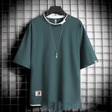 Hong Kong style loose T-shirt men - Minihomy