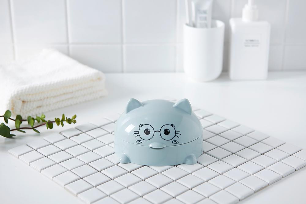 Household bathroom soap box with lid cartoon soap box - Minihomy