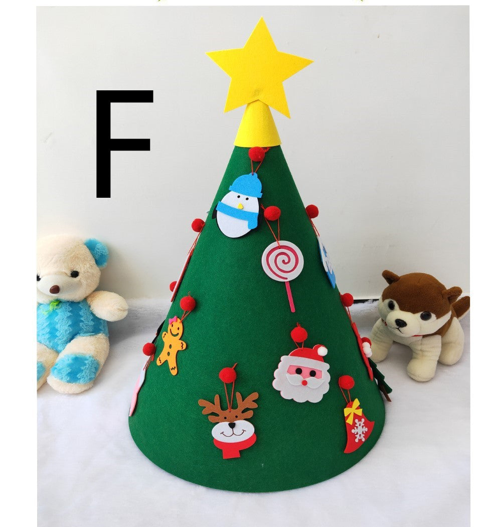 DIY Felt Christmas Tree With Three-dimensional - Minihomy