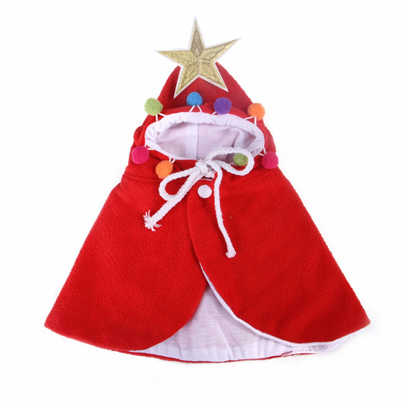 Cute Dog Cat Costume Christmas Cloak Halloween Disguise Cat - Minihomy