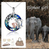 Elephant Necklace Mothers Day Gifts for Mom from Daughter Sterling Silver Mother Daughter Pendant with Blue Crystal for Women Daughter Wife - Minihomy